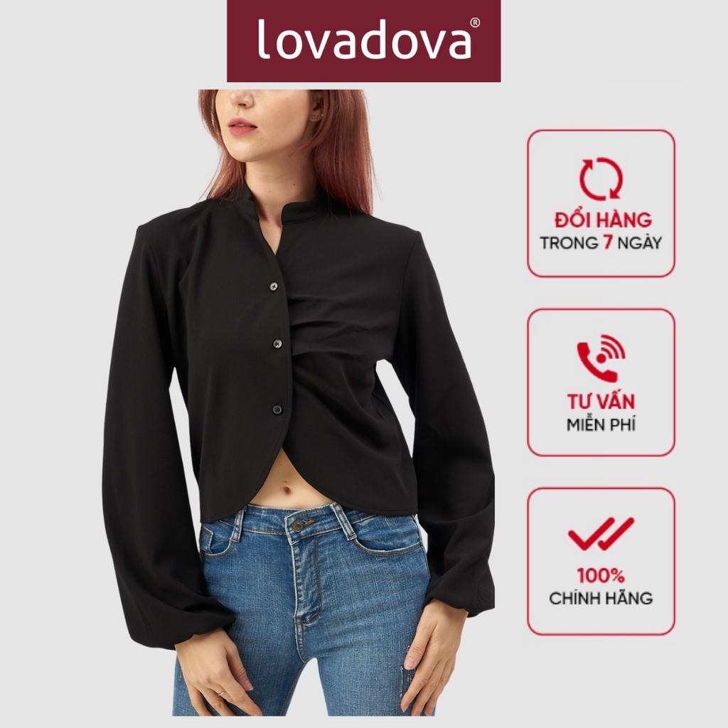 Lovadova - 20B10C002 Áo Croptop tay nhún