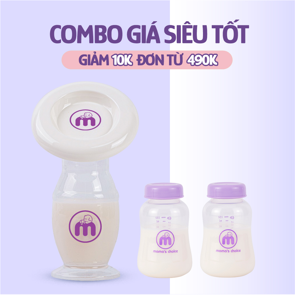 Cốc Hứng Sữa Bình Trữ Sữa Mama's Choice, Combo Hứng Sữa Sữa Trữ Sữa Tiện Lợi Cho Mẹ, Kiểm Định An Toàn Cho Bé