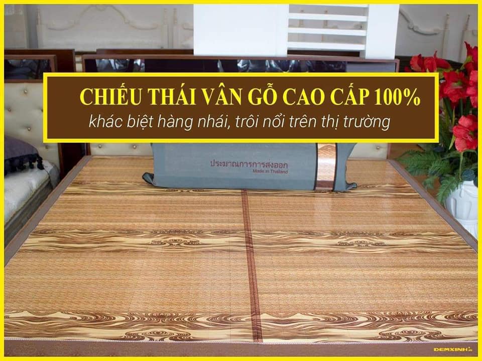 Chiếu Trúc Vân Gỗ Sồi Thái Lan Cao Cấp_Hàng nhập khẩu (CAM KẾT Y HÌNH) (Không p hàng chợ) (Không vỏ gối) - 1m5*1m9 k vỏ gối