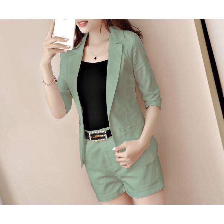 BỘ VEST ĐÙI 4 MÓN THANH LỊCH ĐỦ 5 MÀU - QW619