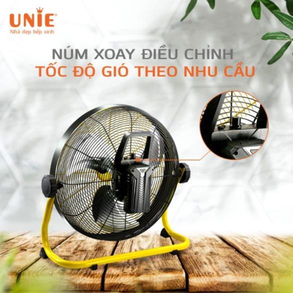 Quạt sàn tích điện Unie UE-880 công suất 26W dung lượng Pin 18000mA sử dụng 10-48h. HÀNG CHÍNH HÃNG