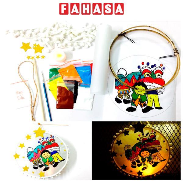 Bộ Nguyên Liệu Làm Lồng Đèn Trống 20 cm Vinacraft - Ba Bé Múa Lân