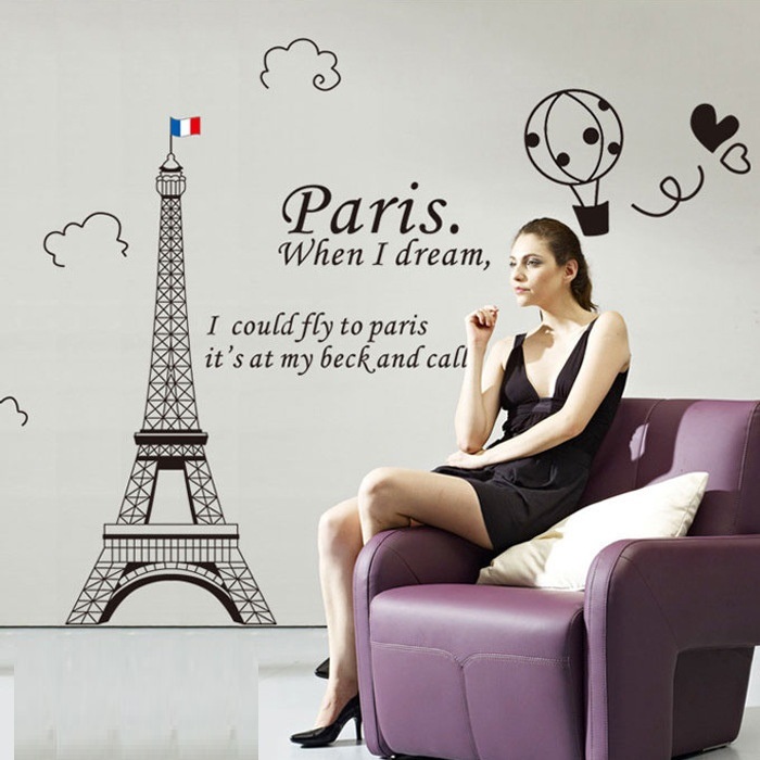 Decal dán tường Tháp Paris - HP381