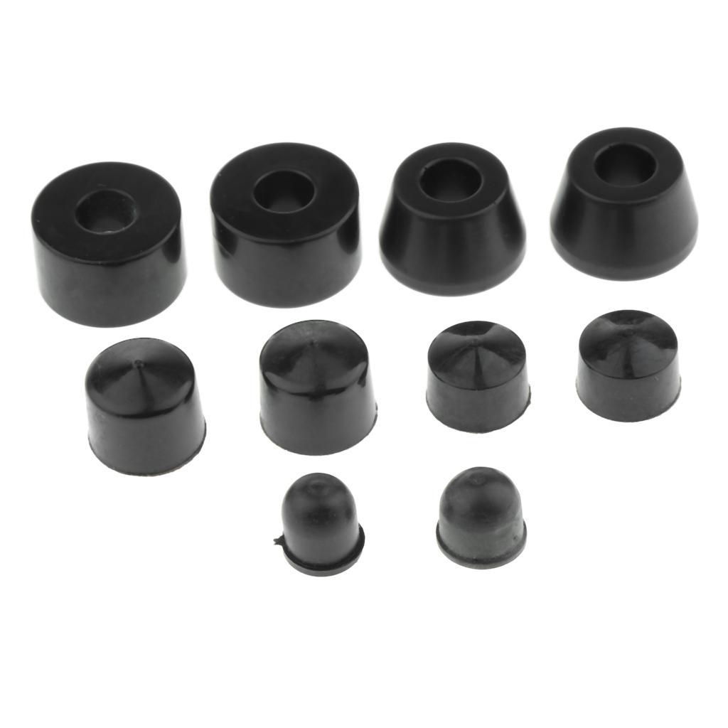 10pcs Skateboard Longboard Truck Bushings   Cups Set Black 85A