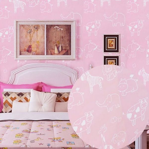 5m Giấy decal cuộn  thú hồng DT94