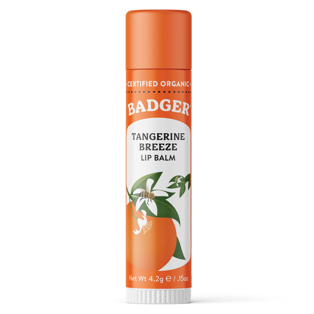 Son dưỡng môi hữu cơ BADGER Tangerine Breeze Lip Balm USDA Organic - 4.2g