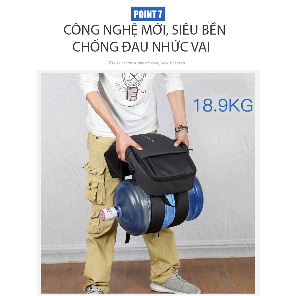 Balo đi làm nam cao cấp, chống nước, chống sốc, balo công sở đựng laptop đa năng 15,6 inch cho dân văn phòng, kỹ sư, IT, doanh nhân