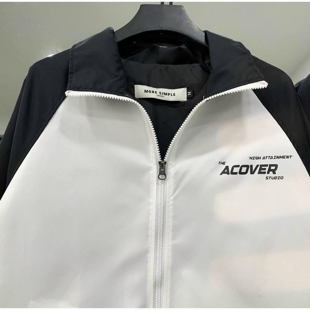 Áo Khoác Dù Nam Nữ Cao Cấp ACOVERSS Vải Dù Mero 2 Lớp Kiể Zip Kéo Phối Cổ Bẻ Phong Cách Học Sinh Cá Tính Siêu Hot