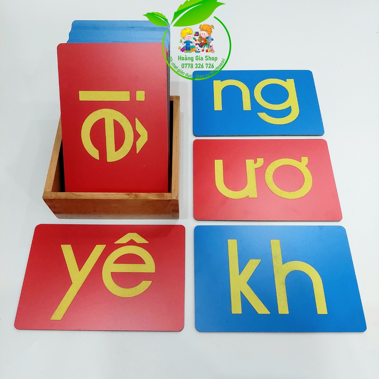 Hộp 19 Chữ ghép cát nhám Tiếng Việt in thường nét in