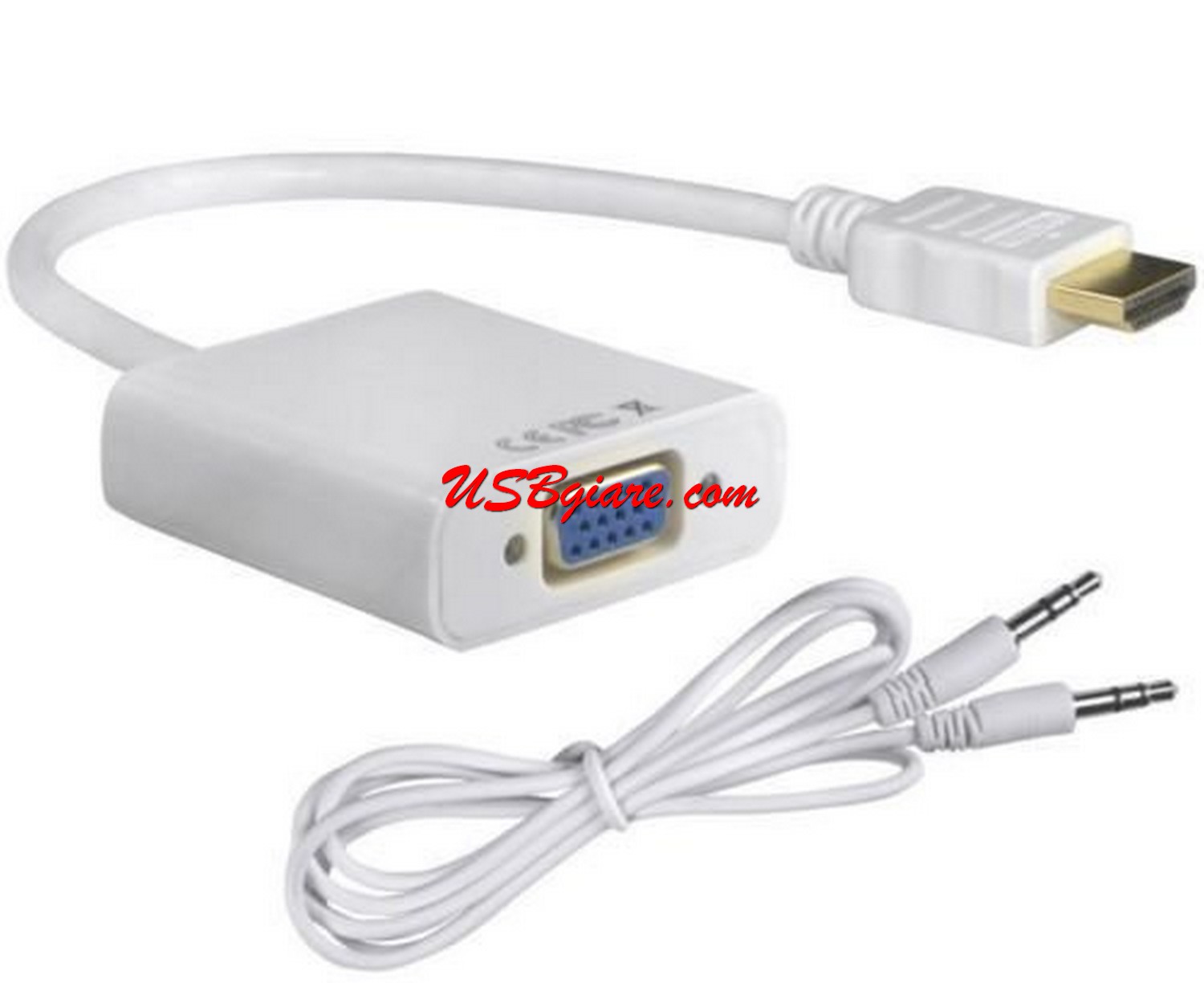 Cáp chuyển HDMI to VGA 20cm có audio