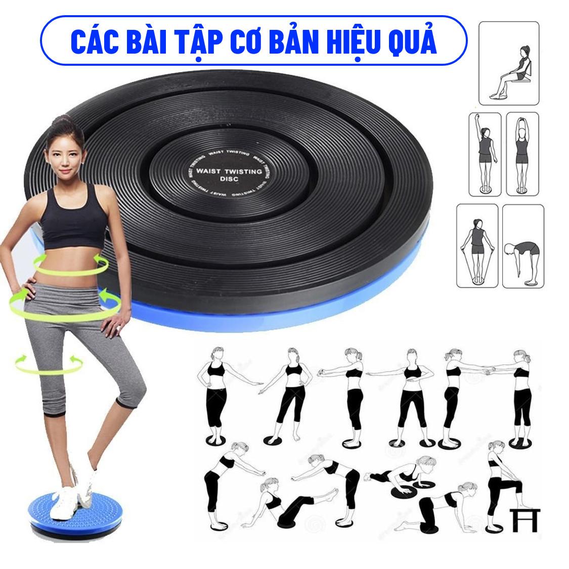 Đĩa Xoay Tập Eo - Bàn Xoay Tập Eo - Đĩa Xoay Eo Giảm Cân - Bàn Xoay Eo Tập Thể Dục Hiệu Quả, dụng cụ thể dục thể thao, dụng cụ tập gym tại nhà, nhựa pvc thân thiện môi trường - Xanh - Hàng Chất Lượng