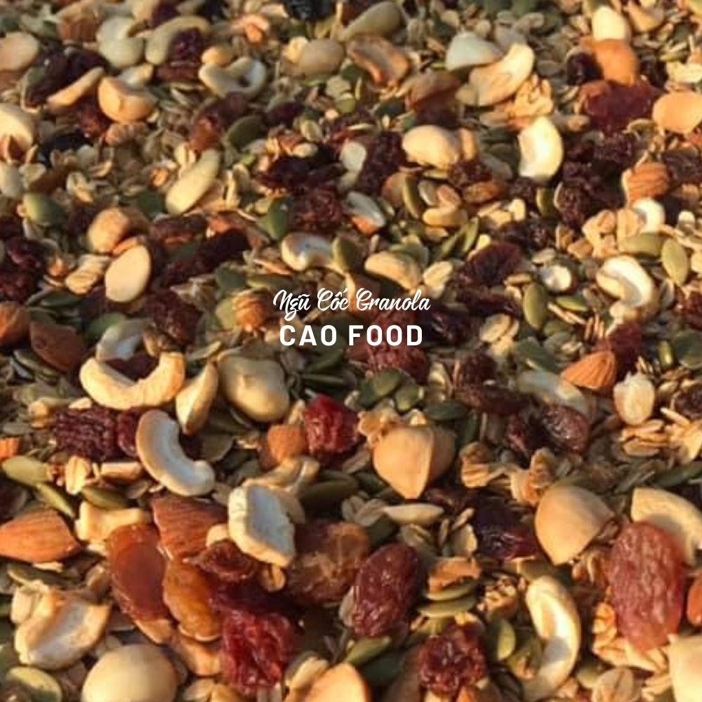 Granola siêu hạt CAO FOOD - Ngũ cốc hạt nướng mật ong dinh dưỡng, healthy, keto, ăn kiêng, ăn chay,...