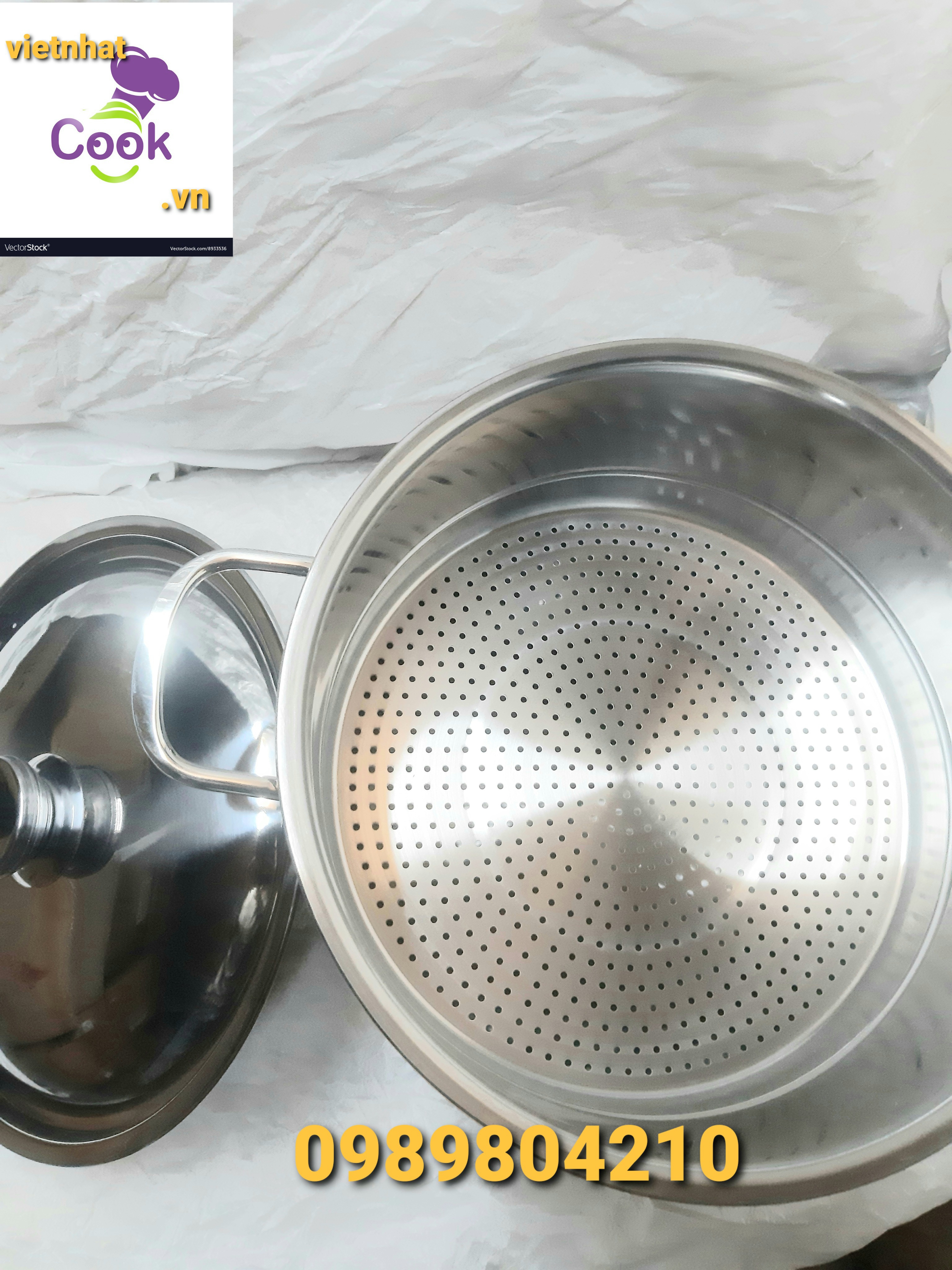 Ngăn xửng hấp inox size 32 ,ngăn inox đồ xôi hấp bánh bao ,ngăn chõ inox size 32