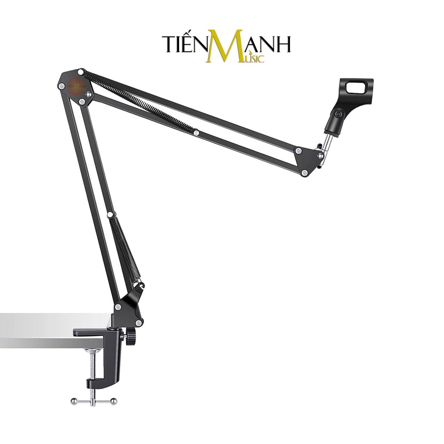 Chân Micro Kẹp Bàn Arm Dr.MIC NB37 (Cỡ Trung) - Giá đỡ đế Mic Stand NB-37 Microphone Thu Âm LiveStream Hàng Chính Hãng - Kèm Móng Gẩy DreamMaker