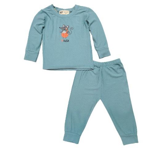 Bộ dài tay cho bé trai bé gái chất tăm Hàn cho giãn 4 chiều, mặc mềm nhẹ, thoải mái Xu Xu Kids size từ 8 đến 18kg