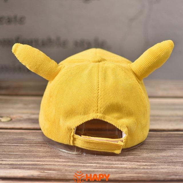 Nón kết nhung Pikachu cho bé yêu 2-6 tuổi