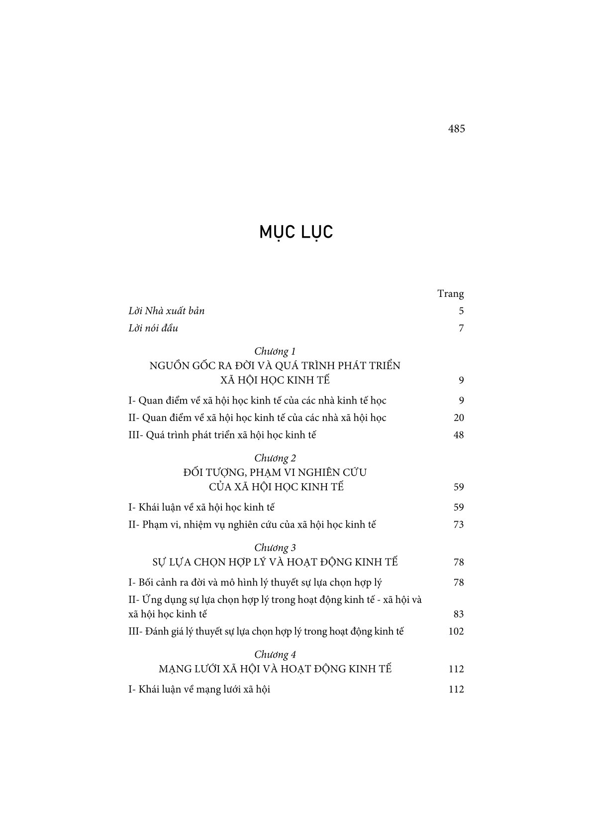 Xã hội học kinh tế (Sách chuyên khảo)