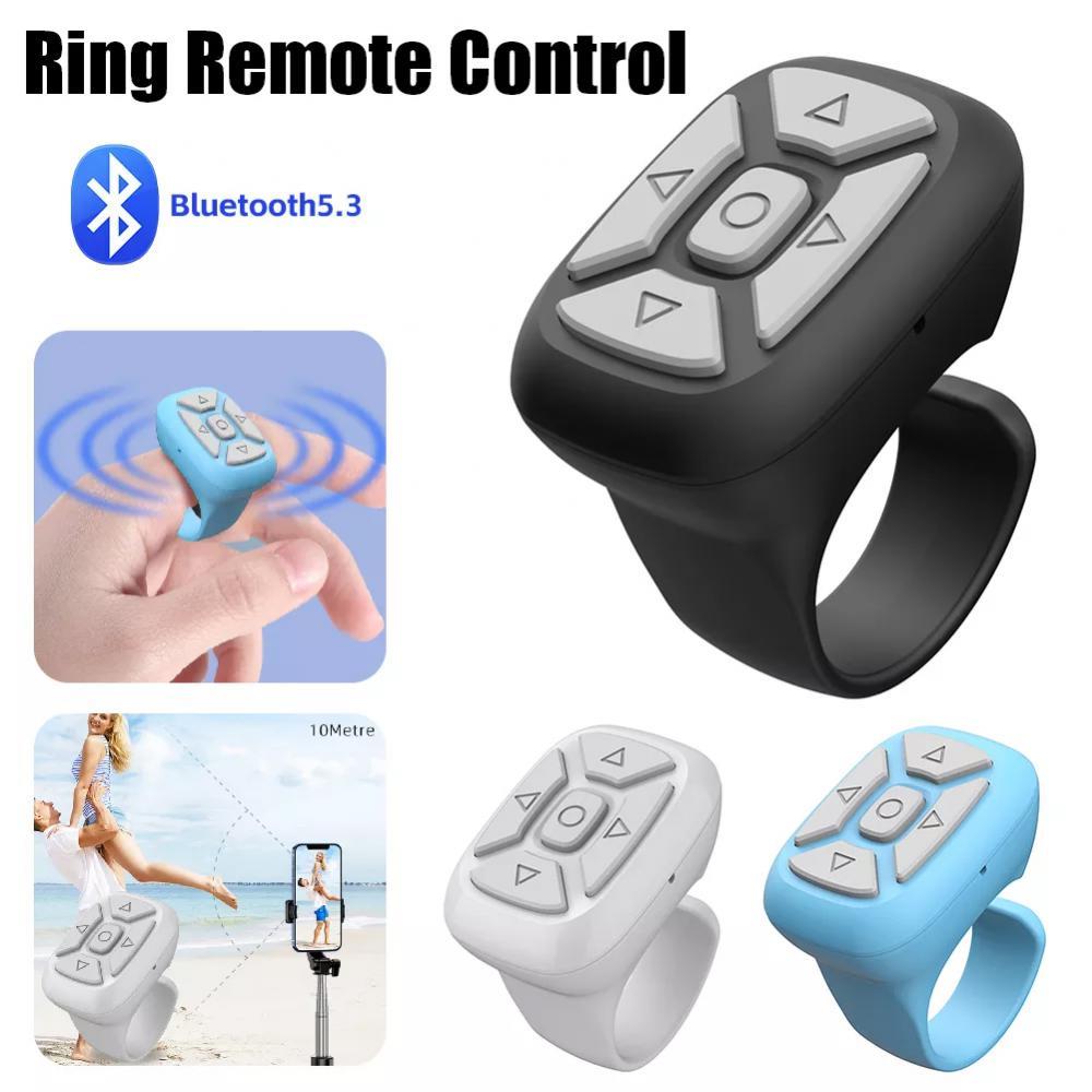 Bluetooth Không Dây Điều Khiển Từ Xa Nút Di Động Trang Turner Trình Duyệt Bộ Điều Khiển Đầu Ngón Tay Selfie Vid Dành Cho Tik Tok Ring