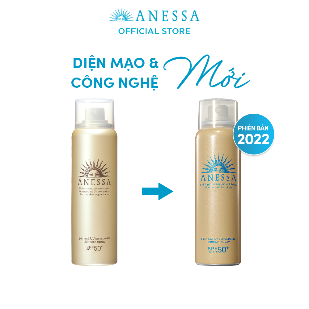 Bộ sản phẩm Kem chống nắng cho da mặt và toàn thân (Anessa Mild Milk 60ml + Brightening Gel 90g + Gold Spray 60g)