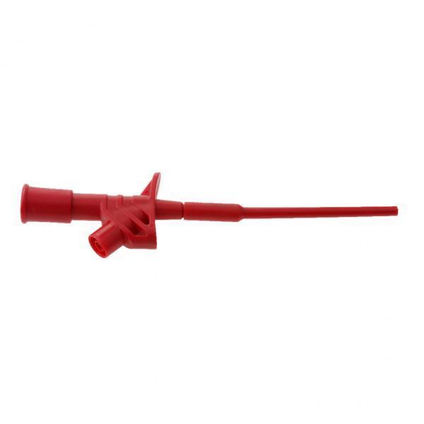 2X Insulated Quick Test Hook Clip High Voltage Flexible Testing Probe red