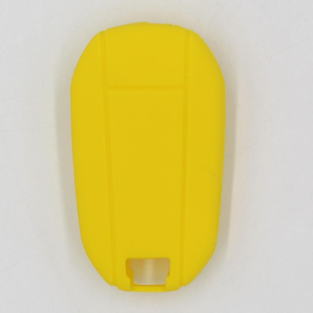 Silicone Car Key Case Cover Fit for AUDI Folding Remote Key Fob Case Shell 3 Buttons Yellow