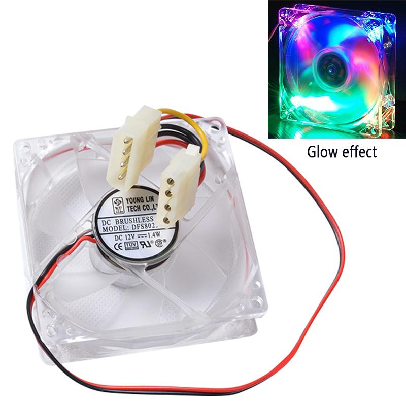 POWER Quạt Tản Nhiệt Đèn Led 8cm 8cm