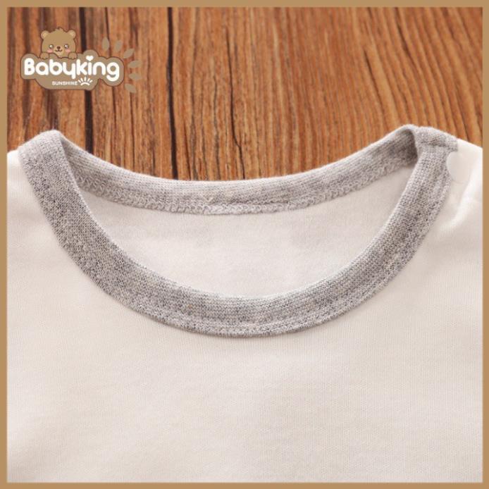 BodySuit,áo liền quần dễ thương dài tay kiểu sư tử cho bé (541A),cotton 100%,thương hiệu Aiueo Nhật Bản