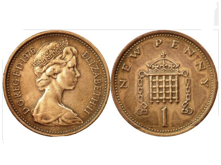 Xu Anh Quốc sưu tầm 1 penny, nữ hoàng Elizabeth II trẻ tuổi
