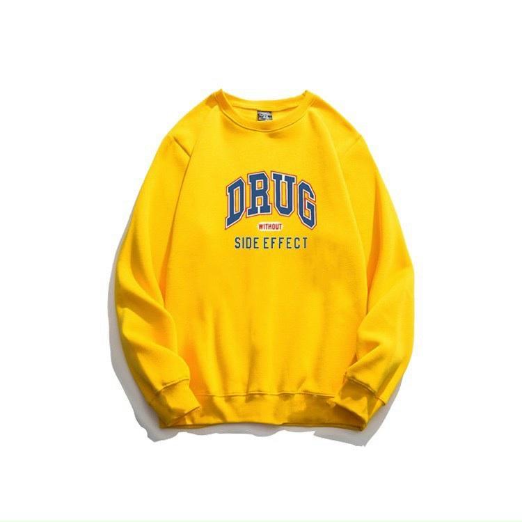 Áo Sweater Nỉ Bông Ngoại in DRUG Form Rộng Unisex Nam Nữ Couple Ulzzang KUN