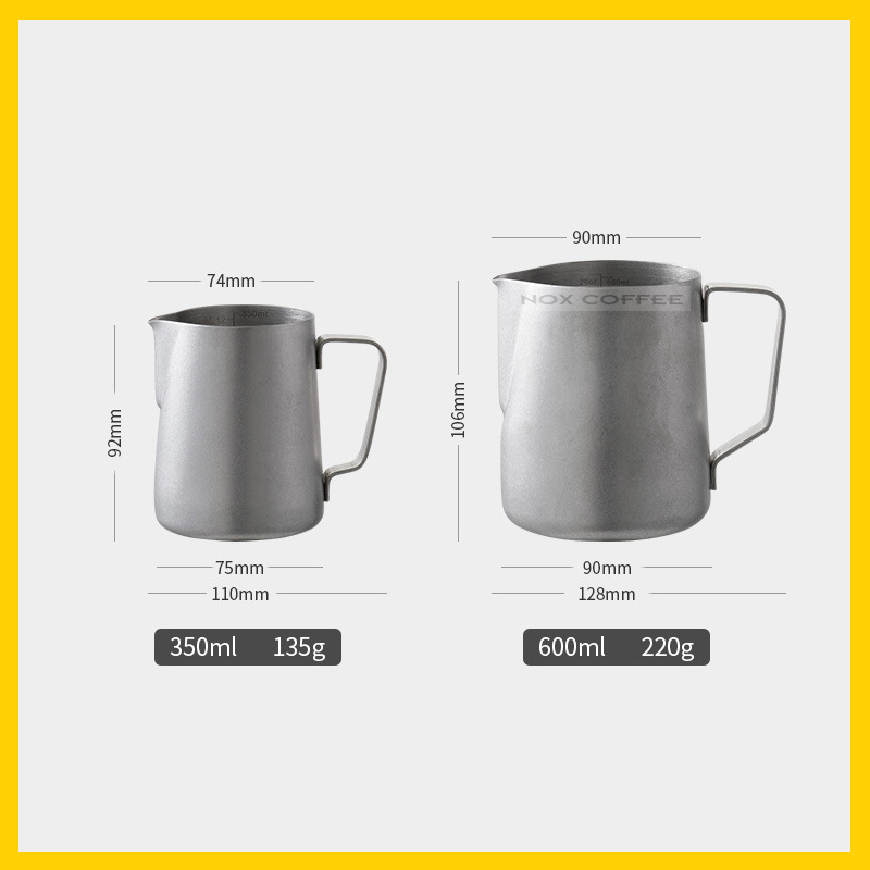 Ca đánh sữa phong cách Retro | Dung tích 360ml và 600ml