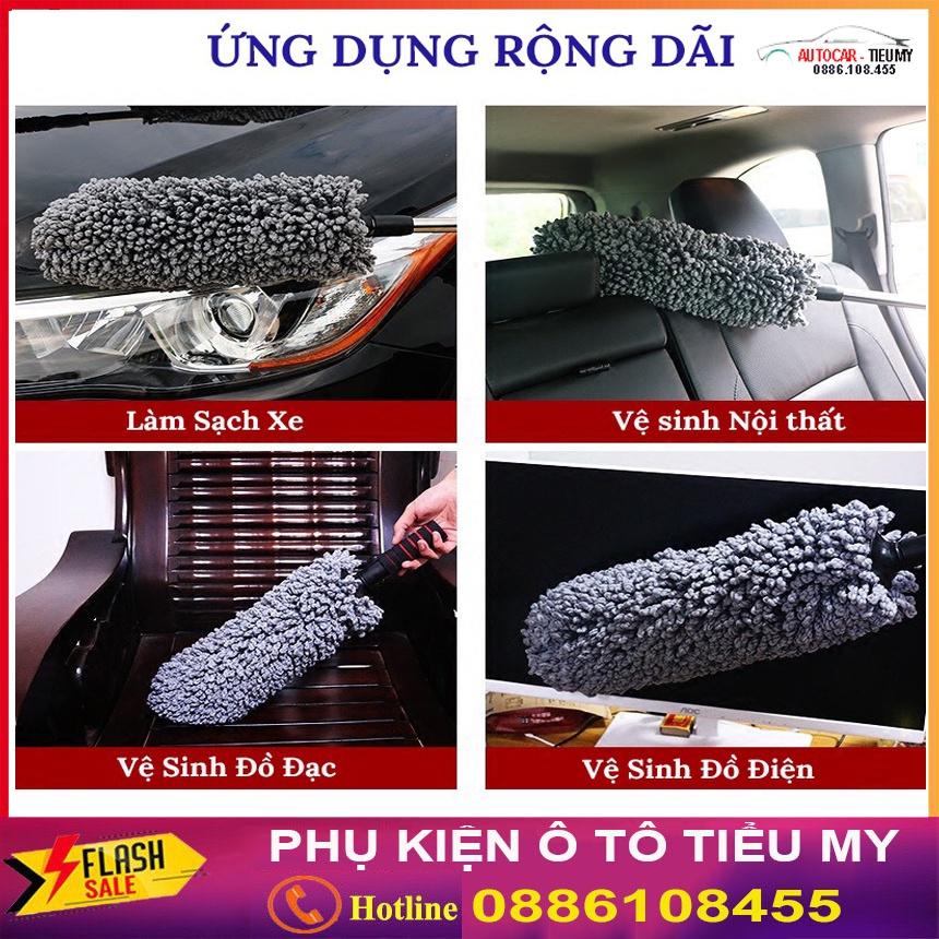 Chổi Lau Xe Ô Tô, Chổi Lau Ô Tô Đa Năng Cán Điều Chỉnh, Chổi vệ sinh ô tô chuyên dụng, chổi sợi dầu dạng tròn