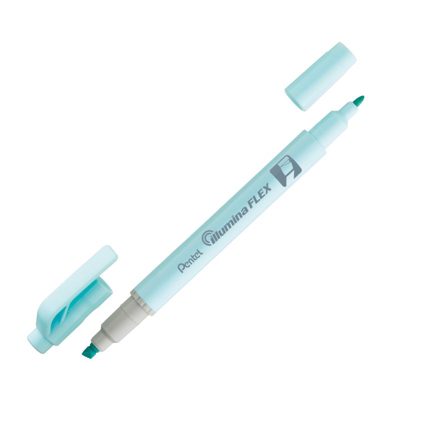 Bút đánh dấu Pentel Illumina Flex Twin Tip  Highlighter - Bold/Five - Pastel Sky Blue