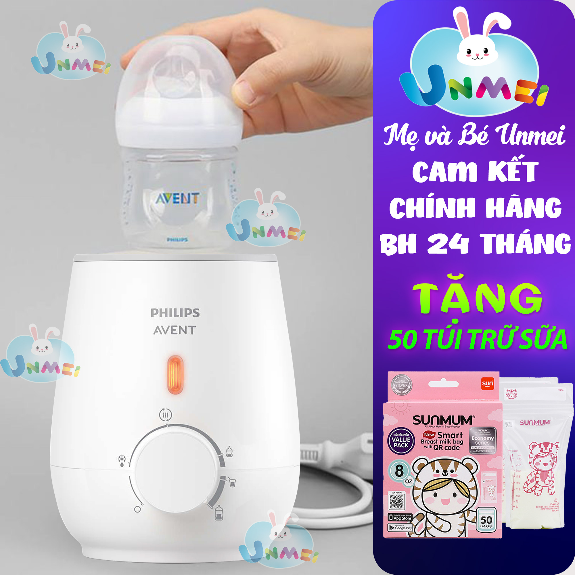 Máy hâm sữa và thức ăn siêu tốc Philips Avent SCF355/07