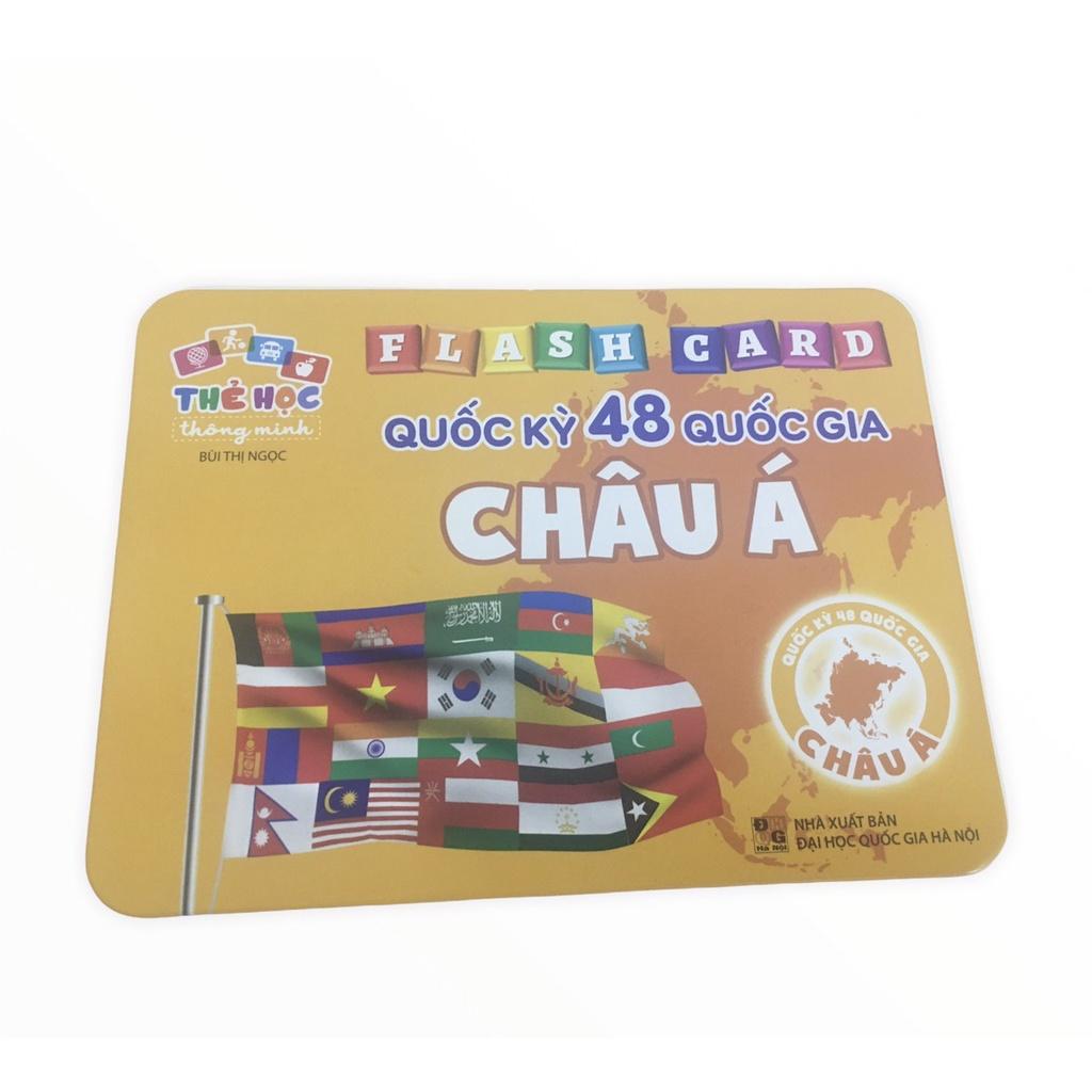 Thẻ Học Thông Minh Cho Bé,Thẻ Học Song Ngữ Flashcard Quốc Kỳ Các Quốc Gia Châu Á