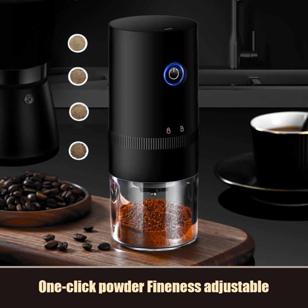 Coffee Bean Grinder Small Household Electric 6 Gear Balance Thickness Ceramic Grinding Core Outdoor Portable Grinder Cup