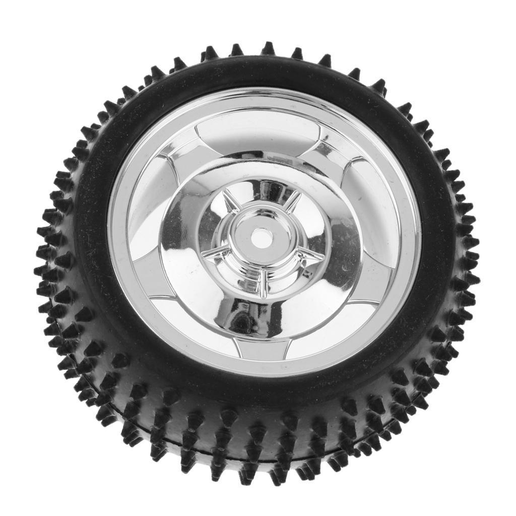 Small Smart Car Model Robot Rubber Tire Wheel 85x38mm For Arduino