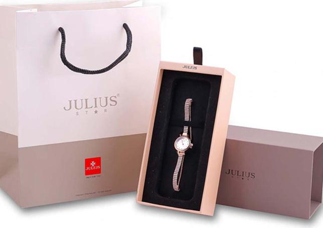 Đồng Hồ Julius Star Hàn Quốc JS-007B Dây Thép - Màu Đồng