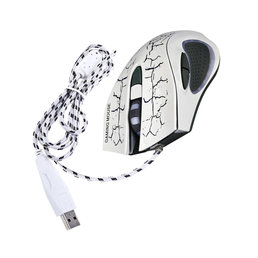 3200DPI LED Optical 6 Buttons USB Wired Gaming Game Mouse for Laptop