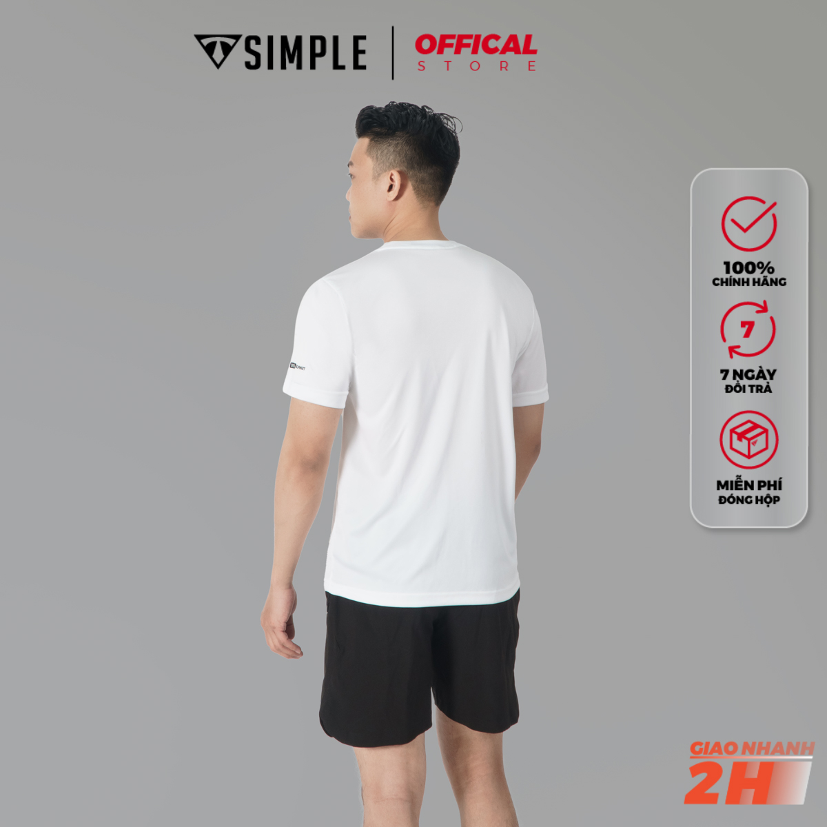 Áo Thể Thao Nam TSIMPLE cổ tròn tay ngắn tập gym vải thun lạnh thoáng mát co giãn chuẩn form For Run MSSAHP3