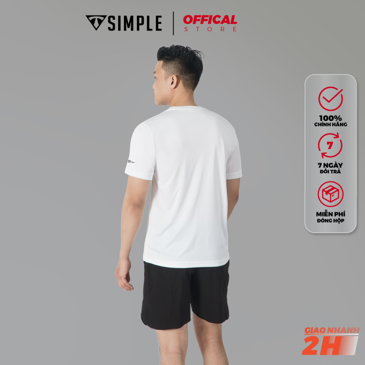Áo Thể Thao Nam TSIMPLE cổ tròn tay ngắn tập gym vải thun lạnh thoáng mát co giãn chuẩn form For Run MSSAHP3