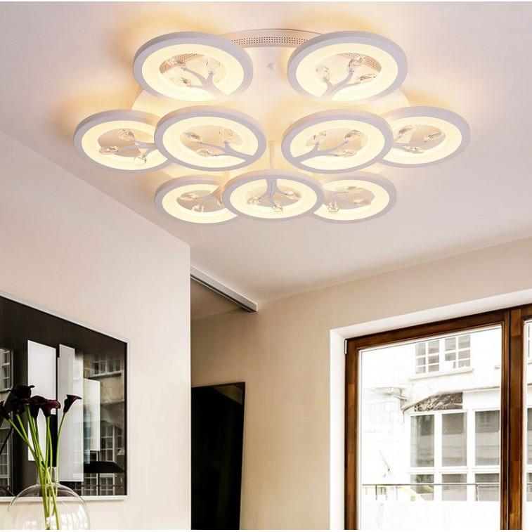 Đèn trần DISCA với 3 chế độ ánh sáng hiện đại trang trí nội thất sang trọng - kèm điều khiển từ xa