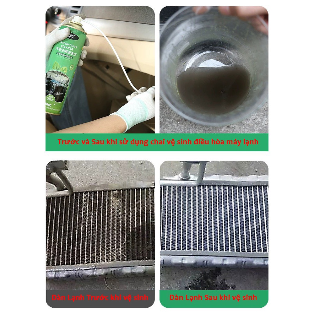 Chai xịt kháng khuẩn và khử mùi điều hòa ô tô Chief PD106 Dung tích 200ml