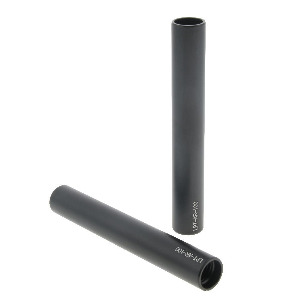 2pcs Aluminum 15mm Dia Rod Extension Tube For Matte Box Follow Focus Rail