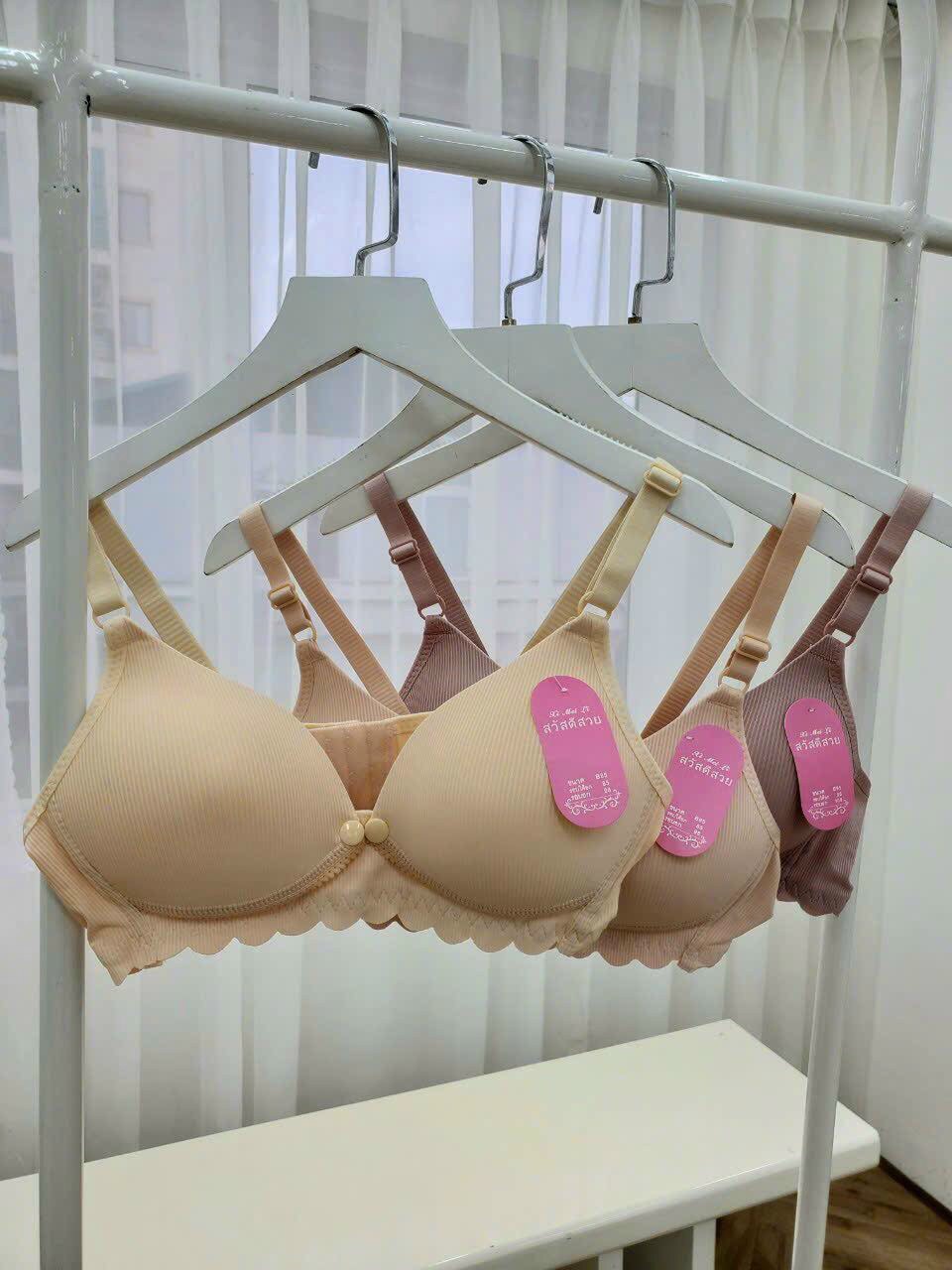 Combo 3 Áo lót ngực cho bà bầu và cho bé con bú mở khuy không gọng chống chảy xệ kháng khuẩn áo chip LỤA TĂM