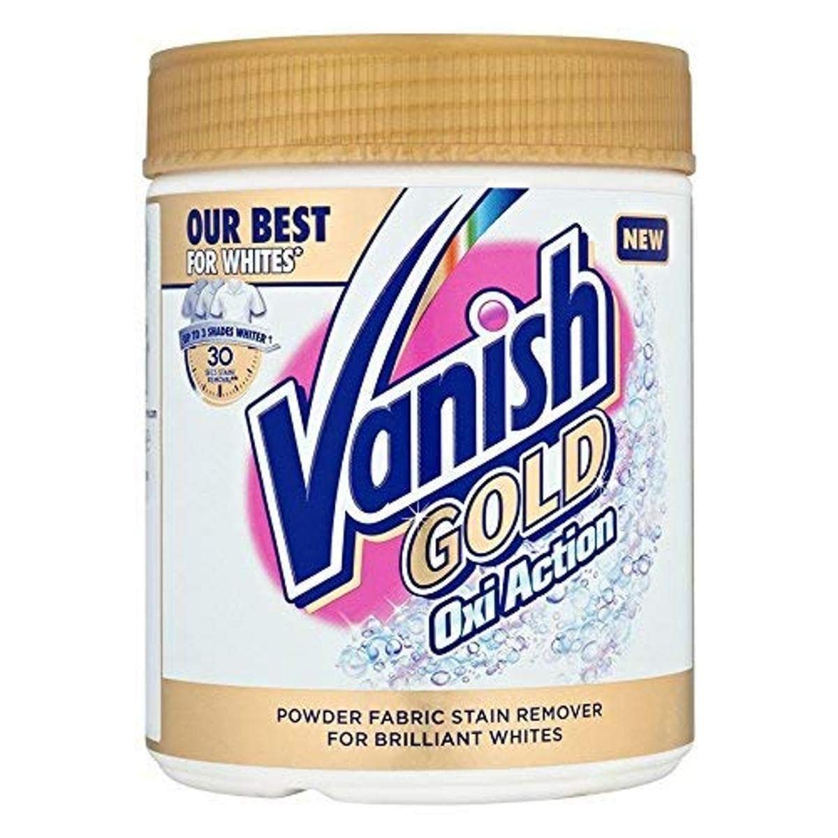 Bột giặt Cho Đồ Trắng Vanish Gold White - Không mùi, không hư sợi vải &amp; da tay 1kg