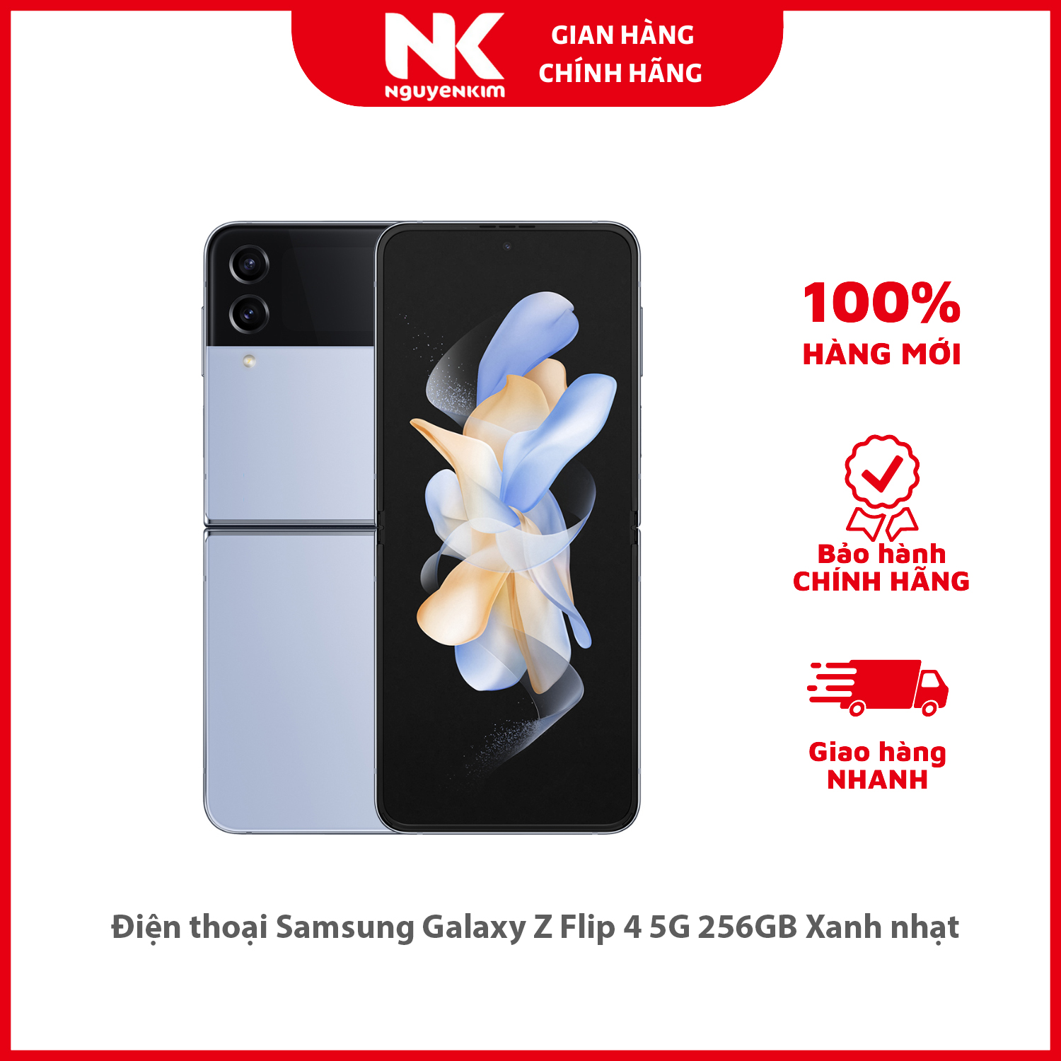 Điện thoại Samsung Galaxy Z Flip 4 5G 256GB Xanh nhạt - Hàng chính hãng