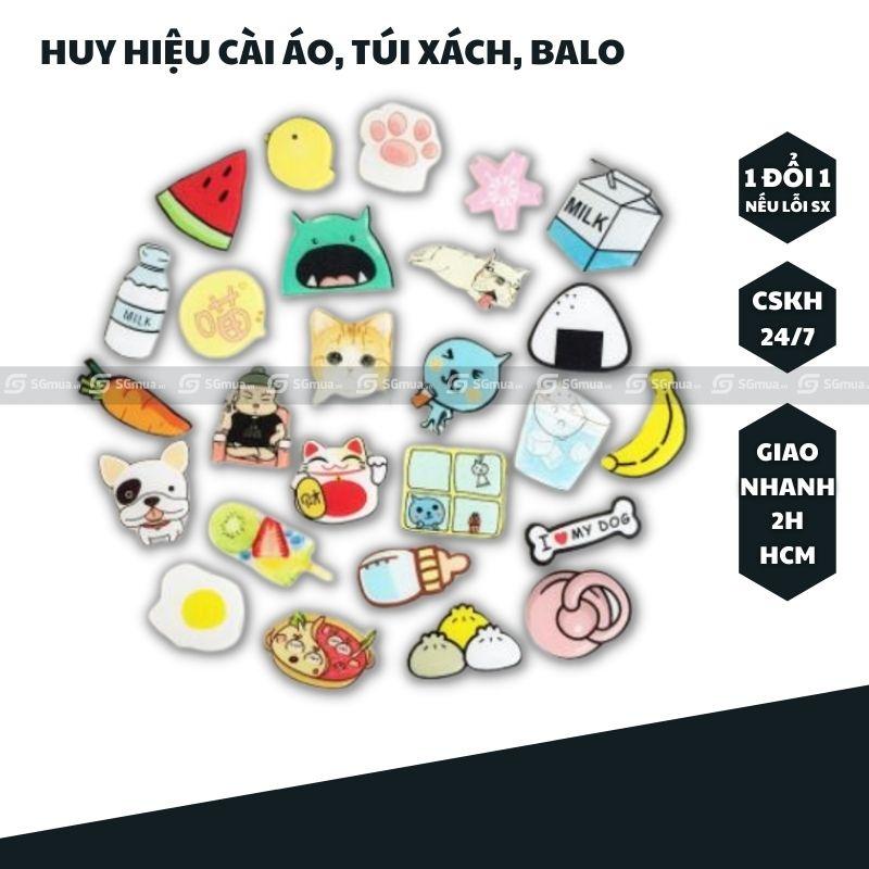Huy hiệu, ghim cài áo, túi xách, balo thời trang