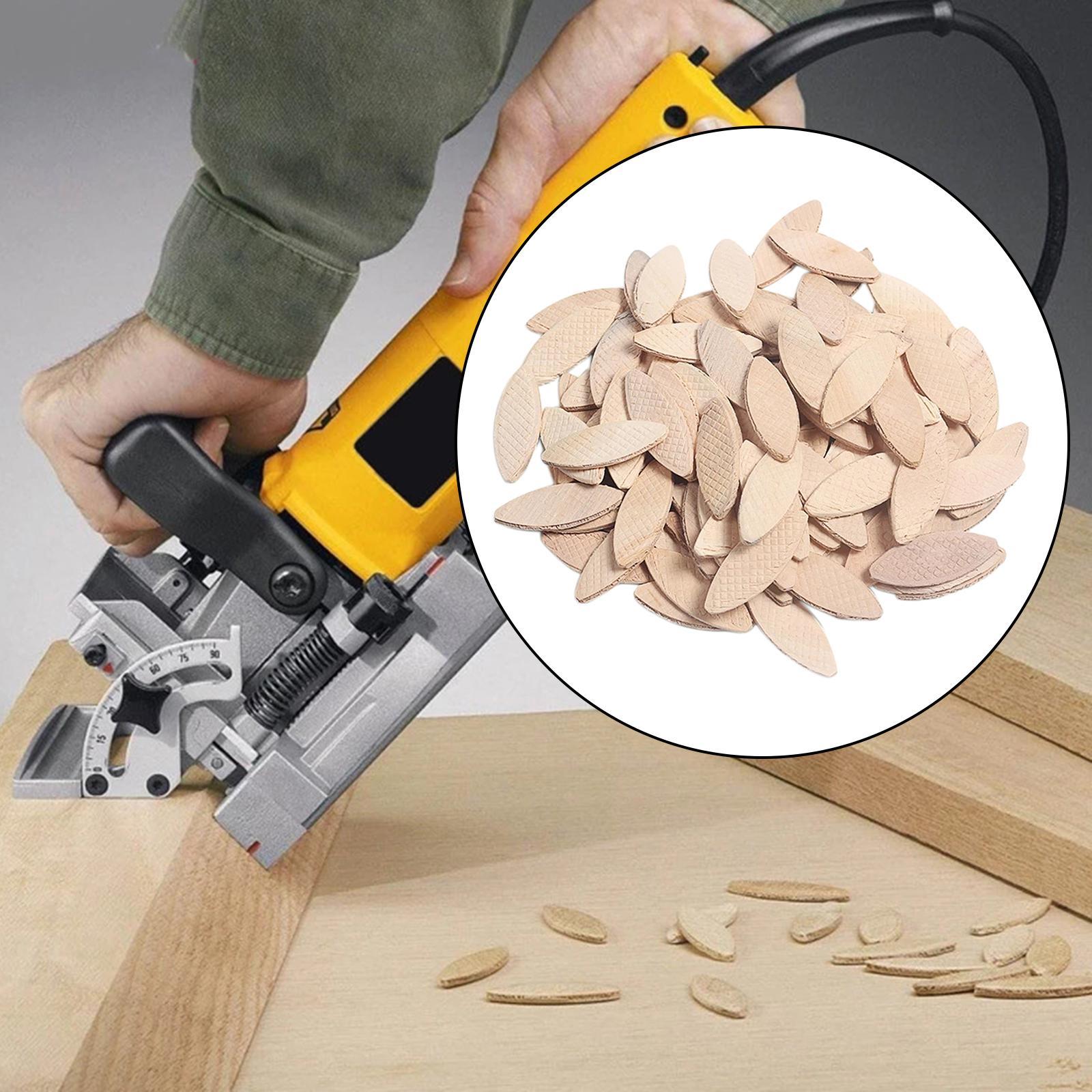 100Pcs Wood Joining Biscuits Handcraft Beech Wood Chips Woodworking Projects