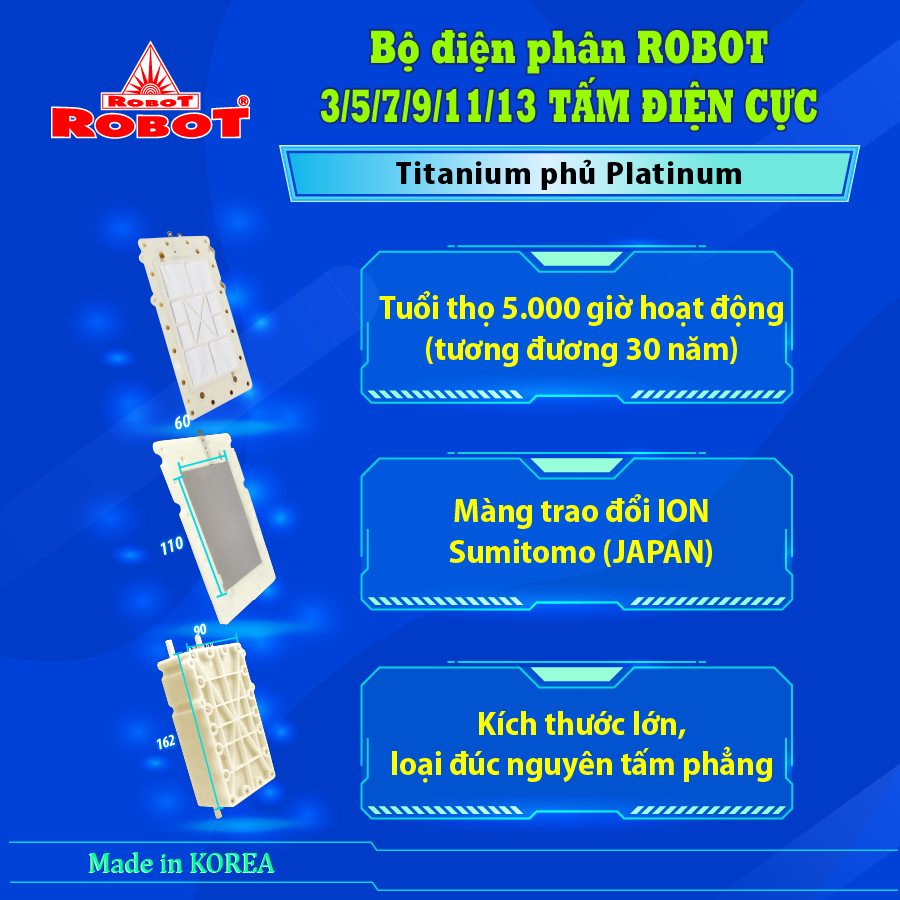 Máy Lọc Nước ĐIện Giải Ion Kiềm ROBOT UHC 4511 Chức Năng Nóng Lạnh - Hàng Chính Hãng