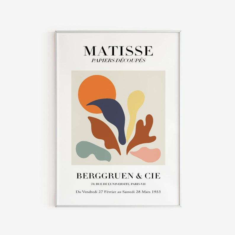 Tranh Canvas Cao Cấp | Tranh Henri Matisse, French Wall Decor, Soft Color Matisse Poster, Printable Wall Art